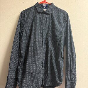 Cactus Man Mens Blue Button Down Collar Long Sleeve Shirt, Size: L, EUC